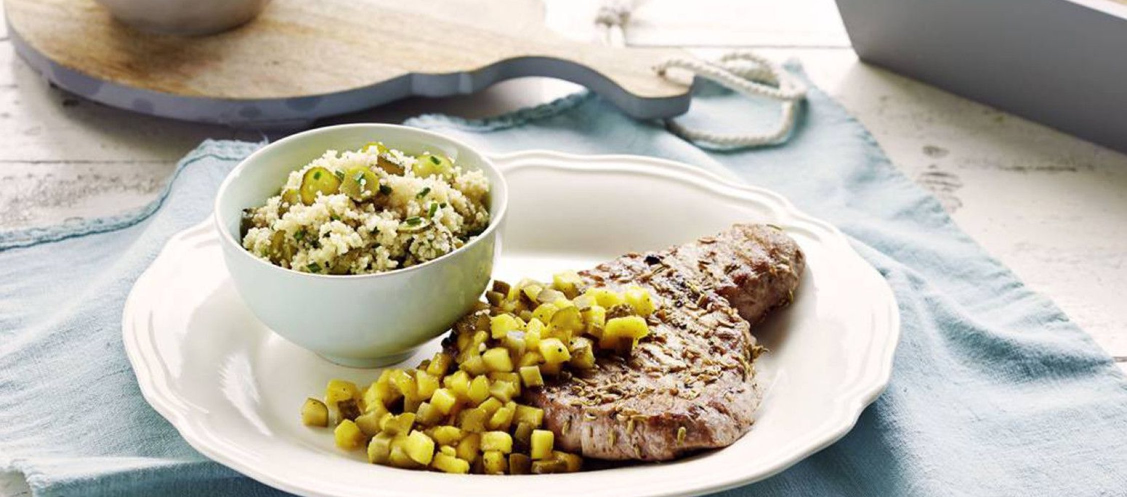 Rezept Thunfischsteak mit Couscous und Gurken-Mango Relish