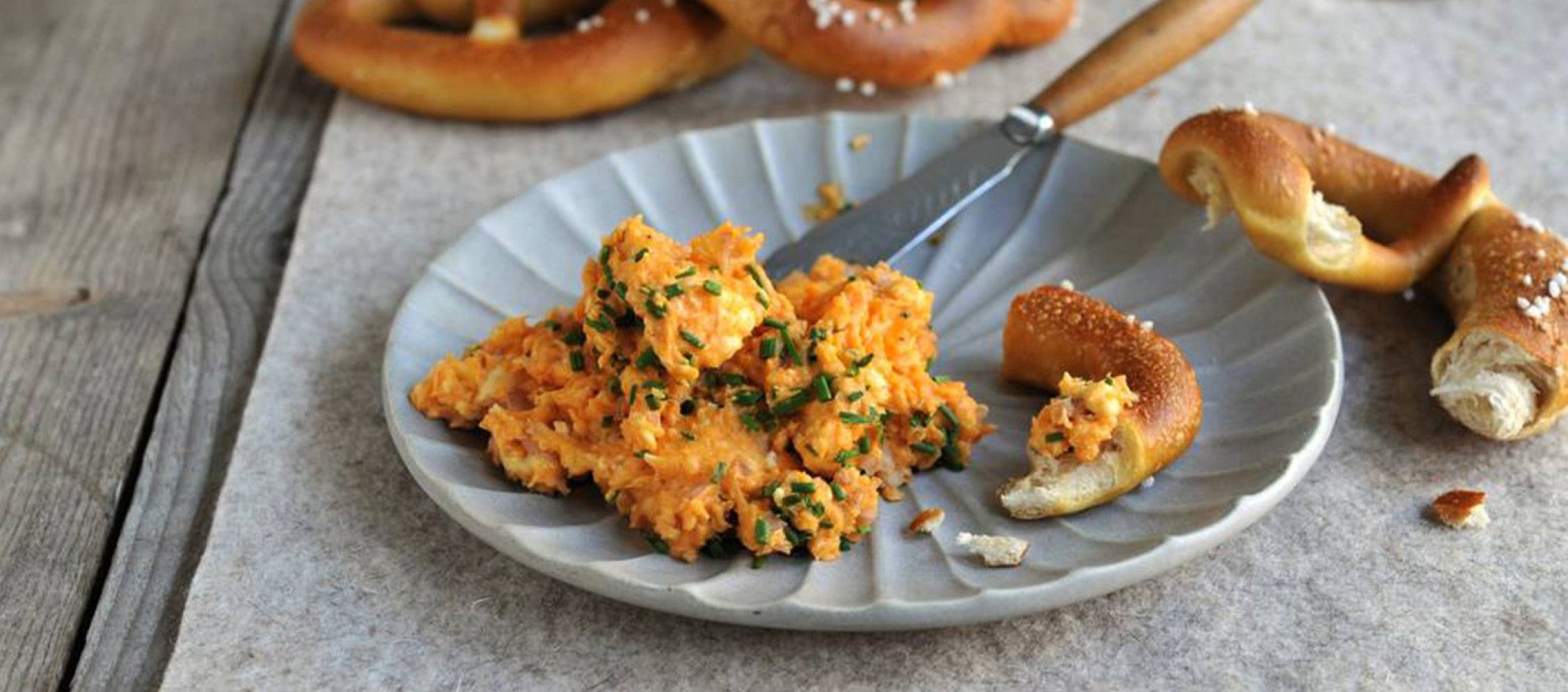 Rezept Obatzda mit Laugengebäck