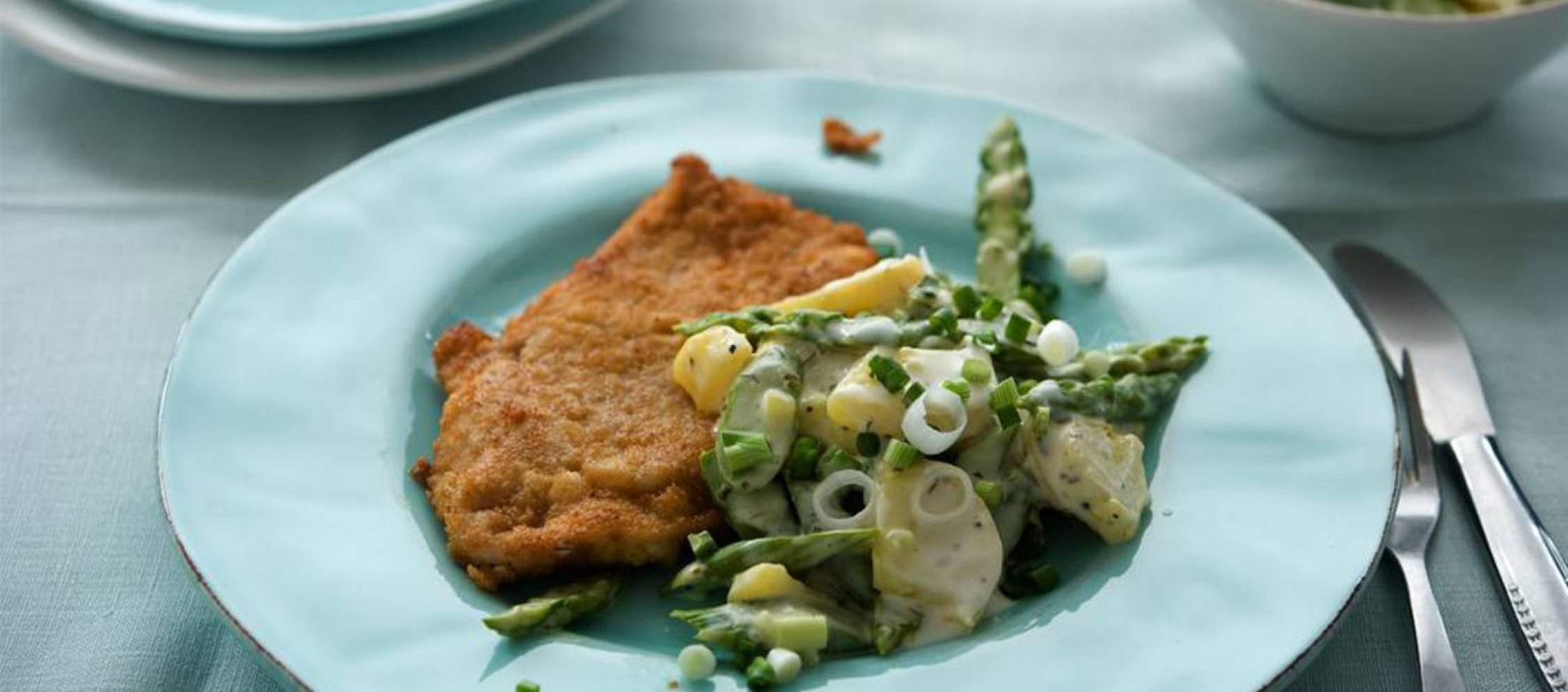 Rezept Putenschnitzel mit Spargel-Kartoffel Salat Rezept Putenschnitzel mit Spargel-Kartoffel Salat