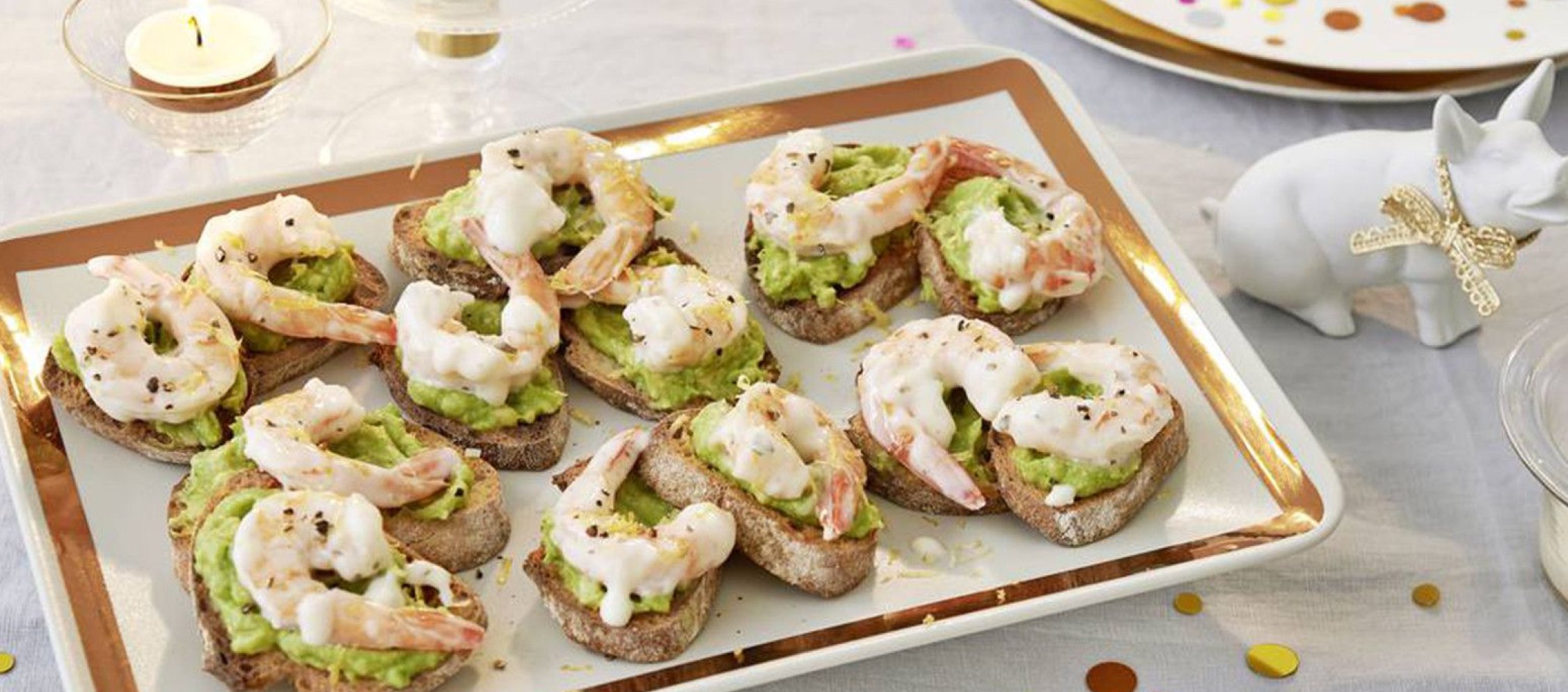 Rezept Bruschetta mit Avocadocreme und Krabben