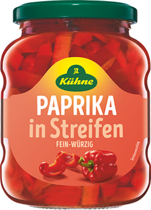 Paprika in Streifen